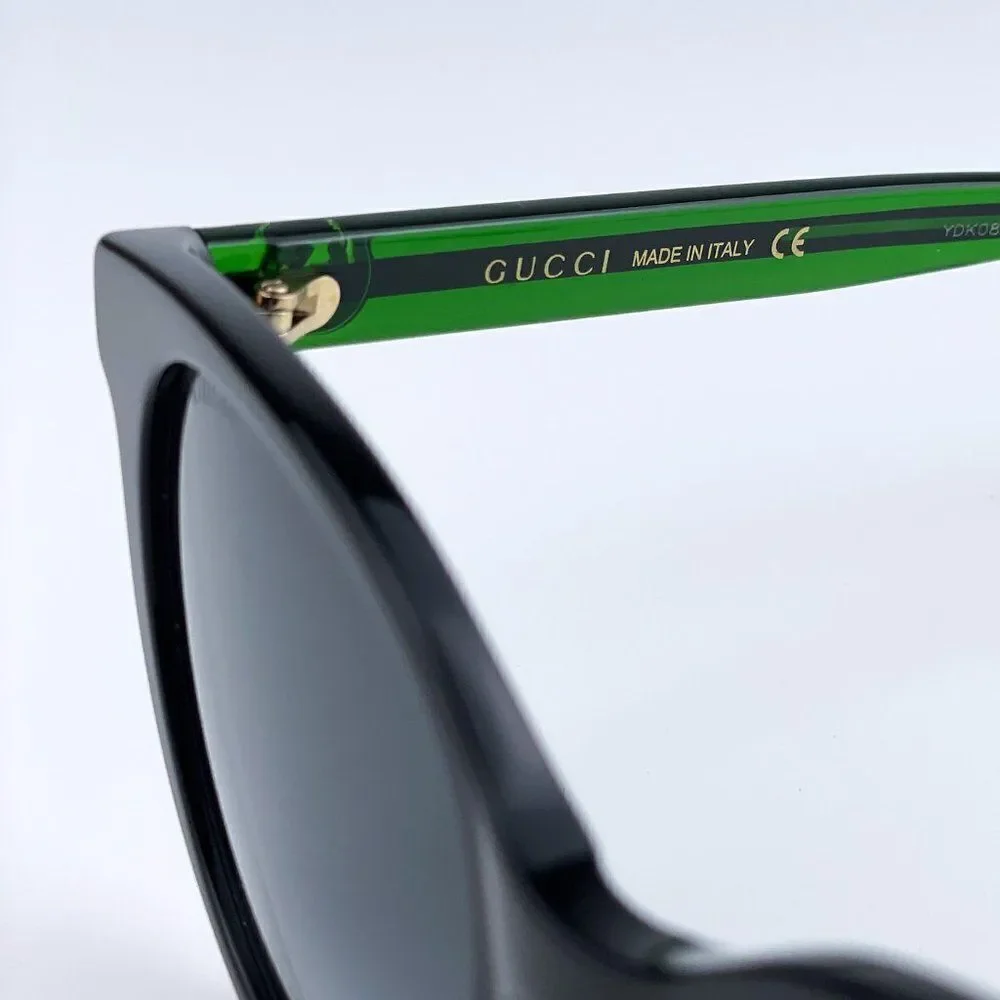 NEW GUCCI GG0702SKN 004 Black/Colorful Gray Gradient Round Women Sunglasses